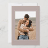 シンプルエレガントNeutral Mocha Mousse写真結婚の セーブザデート (裏面)