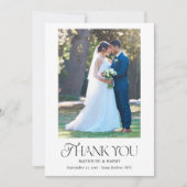 シンプルエレガントNostalgic Type 2写真結婚s サンキューカード (正面)