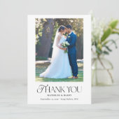 シンプルエレガントNostalgic Type 2写真結婚s サンキューカード (スタンド正面)