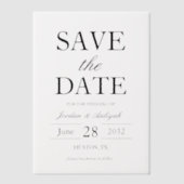 シンプルエレガントOverlay Wedding日付紙 ベラム紙招待状 (正面)