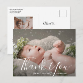 シンプルエレガントPhoto Baby Shower ポストカード
