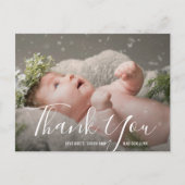 シンプルエレガントPhoto Baby Shower ポストカード (正面)