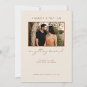 シンプルエレガントPhoto Beige結婚's セーブザデート (裏面)