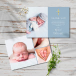 シンプルエレガントPhoto Collage Script Baptism サンキューカード<br><div class="desc">《キリスト教》洗礼式や命名式シンプル金ゴールドエレガントシグネチャースクリプト写真コラージュ洗礼または洗礼サンキューカード。4枚の特別な写真でパーソナライズして感謝してい、シックなレタリングでメッセージ。Thisisnomeによる設計©</div>