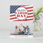 シンプルエレガントPhoto Happy Labor Day with USA国旗 (スタンド正面)