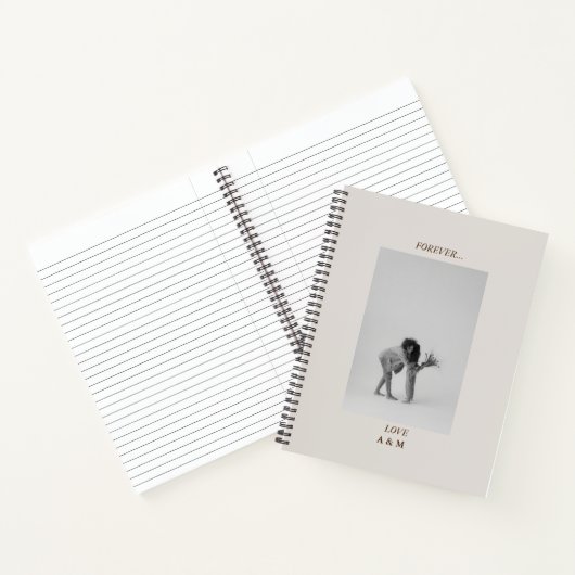 シンプルエレガントPhoto Monogram Journal Notebook ノートブック (内部)