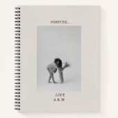 シンプルエレガントPhoto Monogram Journal Notebook ノートブック (正面)