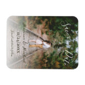 シンプルエレガントPhoto Save the Date Magnet マグネット (横)