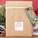 シンプルエレガントRed Script モダン Christmas スクエアシール<br><div class="desc">赤い台本に「メリーモダンクリスマス」のタイポグラフィとシンプルデザインを施したキュートな休日ギフトのラベルのステッカーエレガント。これらのギフトラベルのシールは必ずあなたのクリスマスプレゼントにフェスティバルtouchを追加する。</div>