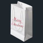 シンプルエレガントRed Script モダン Christmas スモールペーパーバッグ<br><div class="desc">赤い台本に「メリーシンプルクリスマス」のデザインが描かれた可愛い休日エレガント抱き枕。このモダン抱き枕は必ずあなたのクリスマスプレゼントにフェスティバルtouchを追加する。</div>