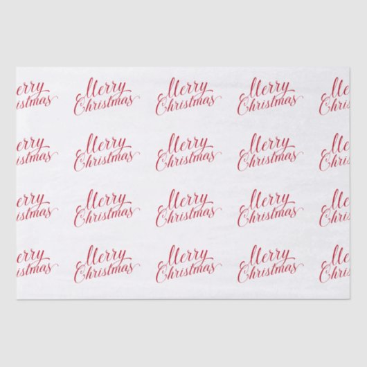 シンプルエレガントRed Script モダン Christmas 薄葉紙 (正面)