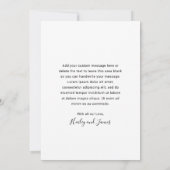 シンプルエレガントScriptたった今結婚しました写真結婚の 案内状 (裏面)