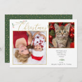 シンプルエレガントScriptタイポグラフィ2-Photo シーズンカード (正面/裏面)