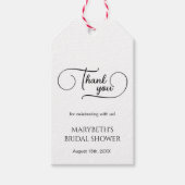 シンプルエレガントScriptブライダルシャワー ギフトタグ (正面)