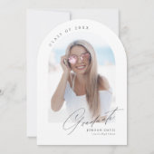 シンプルエレガントScriptモダン Arch Graduation 招待状 (裏面)