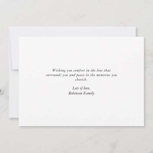 シンプルエレガントScript共感表 案内状 (裏面)