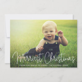 シンプルエレガントScript写真モダン シーズンカード