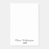 シンプルエレガントScript白黒Post it Notes ポストイット (正面)