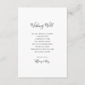 シンプルエレガントScript結婚's Wishing Well Card エンクロージャーカード (正面)