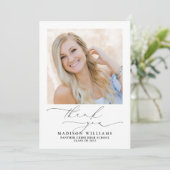 シンプルエレガントScript 3 Photo Gradation サンキューカード (スタンド正面)