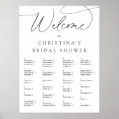シンプルエレガントScript Alphabetal Seating Chart ポスター (正面)