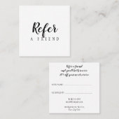 シンプルエレガントScript Black and White 紹介カード (正面/裏面)