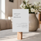 シンプルエレガントScript Black and White 結婚's 招待状