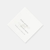 シンプルエレガントScript Black & White 結婚's スタンダードカクテルナプキン (角)