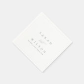 シンプルエレガントScript Black & White 結婚's スタンダードカクテルナプキン (角)