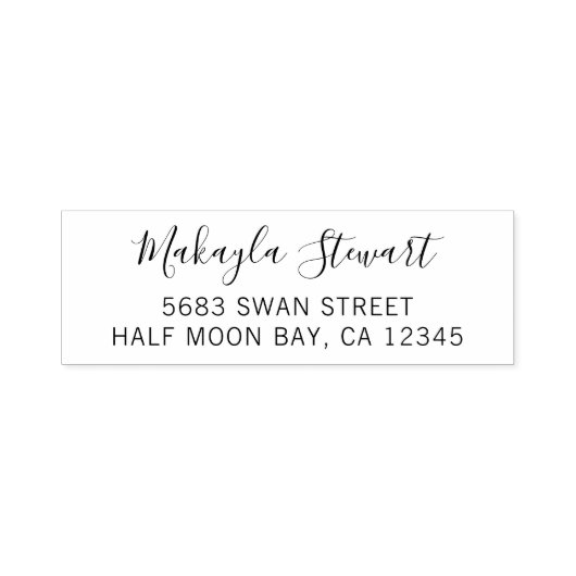 シンプルエレガントScript Business差出人住所 セルフインキングスタンプ (デザイン)