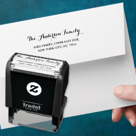 シンプルエレガントScript Family Name差出人住所 セルフインキングスタンプ