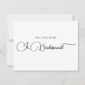 シンプルエレガントScript Junior Bridesmaid Proposal ノートカード (正面)