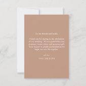 シンプルエレガントScript Minimalist結婚の写真 サンキューカード (裏面)