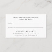 シンプルエレガントScript Minimalist モダン 紹介カード (裏面)