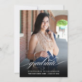 シンプルエレガントScript Overlay Photo Decisation 案内状 (正面)