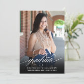 シンプルエレガントScript Overlay Photo Decisation 案内状 (スタンド正面)