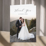 シンプルエレガントScript Photo結婚のサンキューカード サンキューカード<br><div class="desc">シンプルエレガントScript Photo結婚のサンキューカード</div>