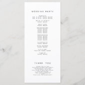 シンプルエレガントScript Photo結婚のモダン値 プログラム (裏面)