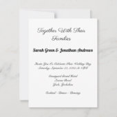 シンプルエレガントScript Photo結婚式招待状 招待状 (正面)