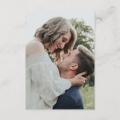 シンプルエレガントScript Photo QRコード結婚s 出欠カード (裏面)