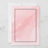 シンプルエレガントScript Pink Wedding Save The Date 招待状 (裏面)