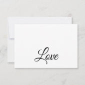 シンプルエレガントScript Song Request Wedding RSVP (裏面)