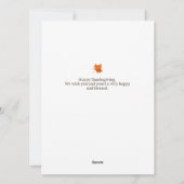 シンプルエレガントScript thanksgiving家族6写真 シーズンカード (裏面)