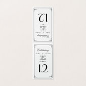 シンプルエレガントScript WおよびBのテーブ結婚ル番号 (外部フラット)