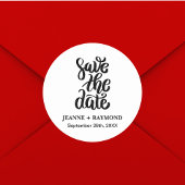 シンプルエレガントScript Wedding Save The Date Boho ラウンドシール