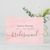 シンプルエレガントSoft Cloud my bridesmaid 招待状 (スタンド正面)