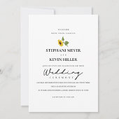 シンプルエレガントSunflowersフォト結婚式招待状 招待状