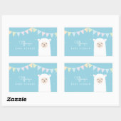 シンプルエレガントSweet Alpaca Llama Boy Baby Shower 長方形シール (シート)