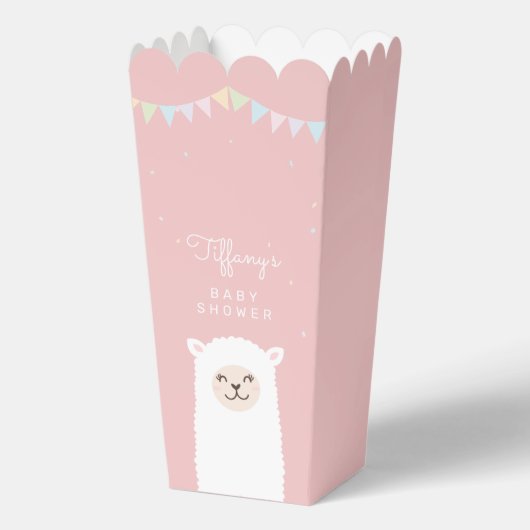 シンプルエレガントSweet Alpaca Llama Girl Baby Shour フェイバーボックス (正面)