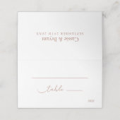シンプルエレガントTerracottaモダンScript結婚's プレイスカード (外部開封)